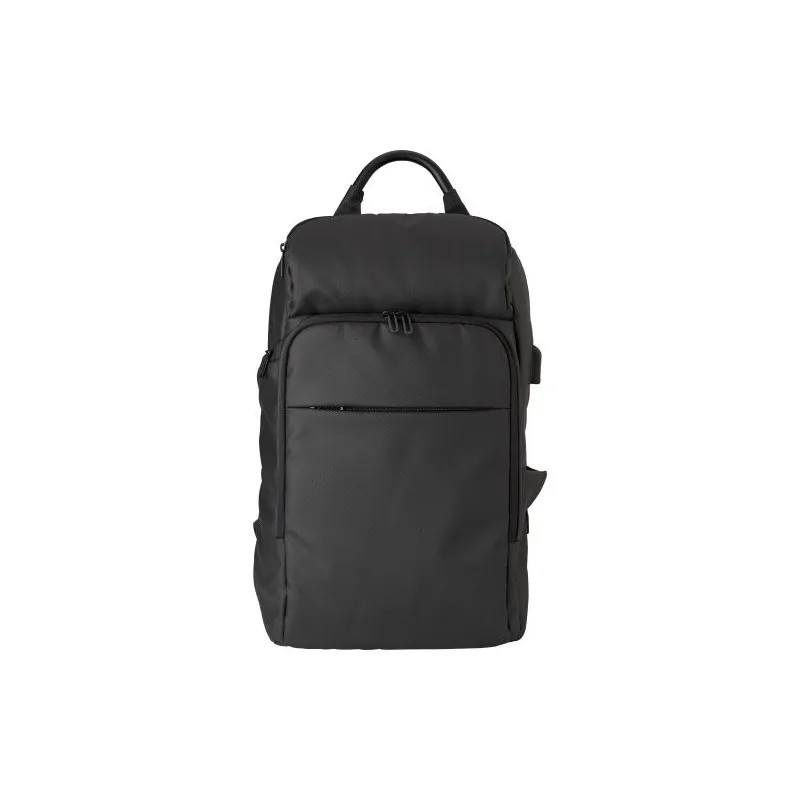 Sac à dos écologique porte-ordinateur en PU personnalisé USB Rishi Matières : polypropylène (PP) Couleurs : rouge