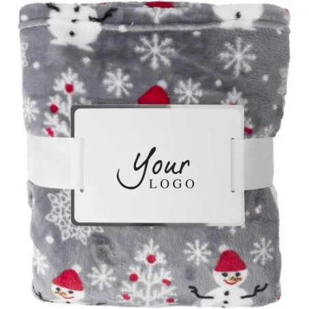 Couverture personnalisée en polyester de 260 g/m² - Michelle Matières : polyester Taille textile : XL Couleurs : rouge goodies p