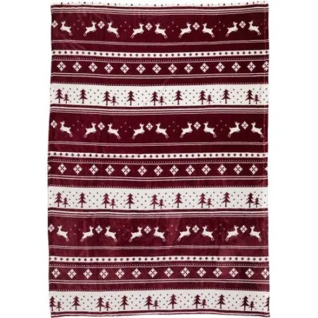 Couverture personnalisée en polyester de 260 g/m² - Michelle Matières : polyester Taille textile : XL Couleurs : rouge marquage 