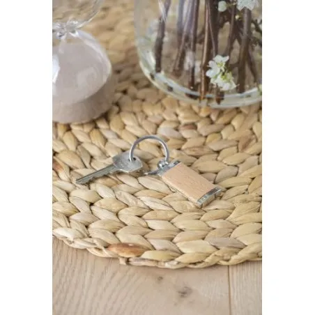 Porte-clés Personnalisé en Bois et Métal - Jennie Matières : polypropylène (PP) Couleurs : fuchsia impression haute définition