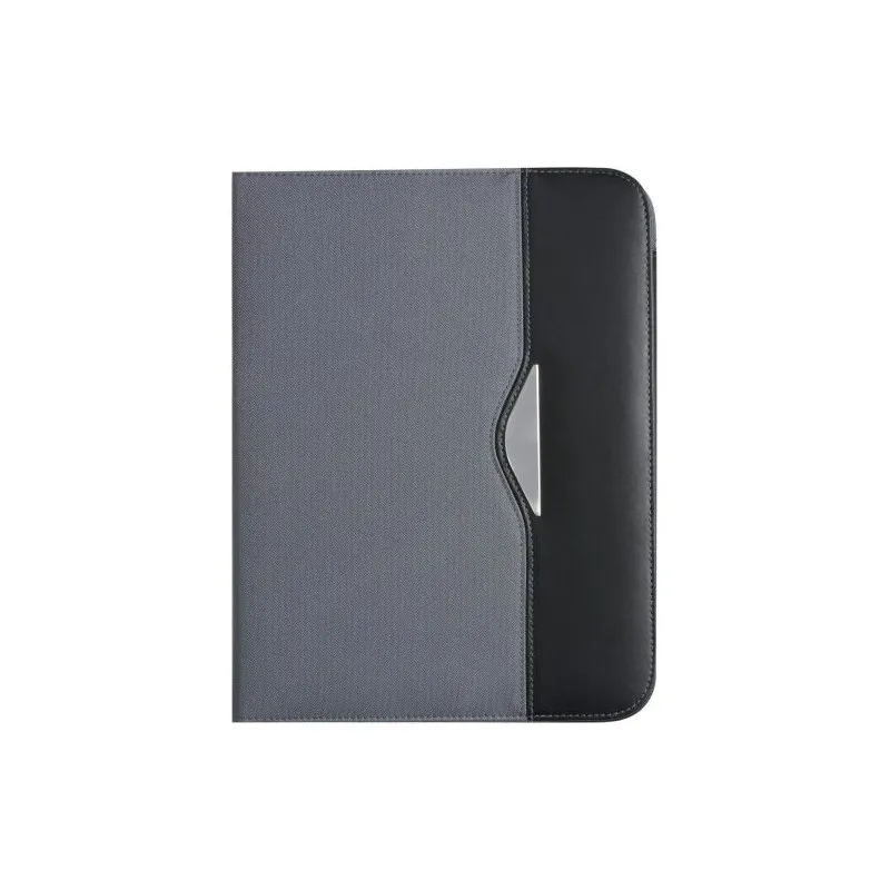 Conférencier A4 personnalisé en polyester 600D - Ivo Couleurs : blanc