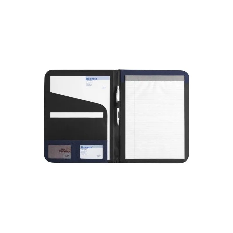 Conférencier A4 personnalisé en polyester 600D - Ivo Couleurs : blanc cadeau collaborateur premium