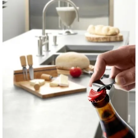 Porte-clés Décapsuleur Pratique et Personnalisé - Alma Couleurs : jaune impression haute définition