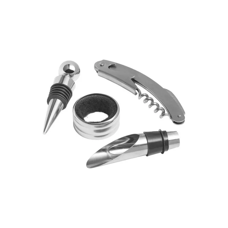 Set personnalisé de 4 pièces à vin - Jeremy Couleurs : blanc impression haute définition