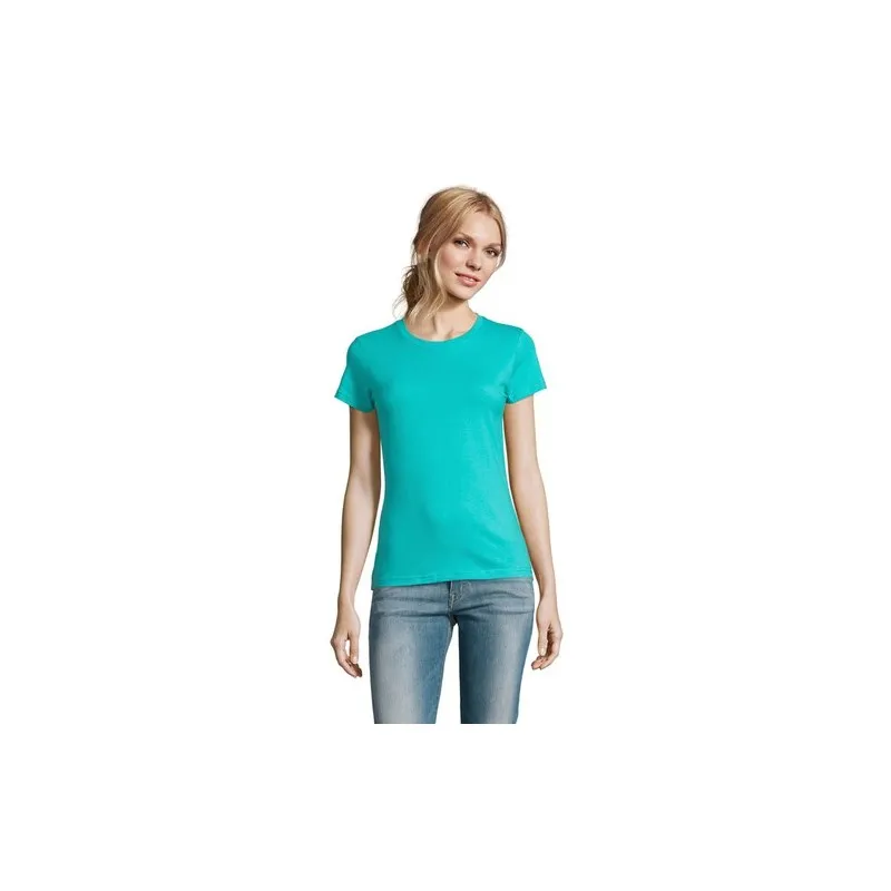 T-Shirt Femme Personnalisé 190g Confort et Style - Imperial Women Matières : coton Taille textile : S Couleurs : écru cadeau aff
