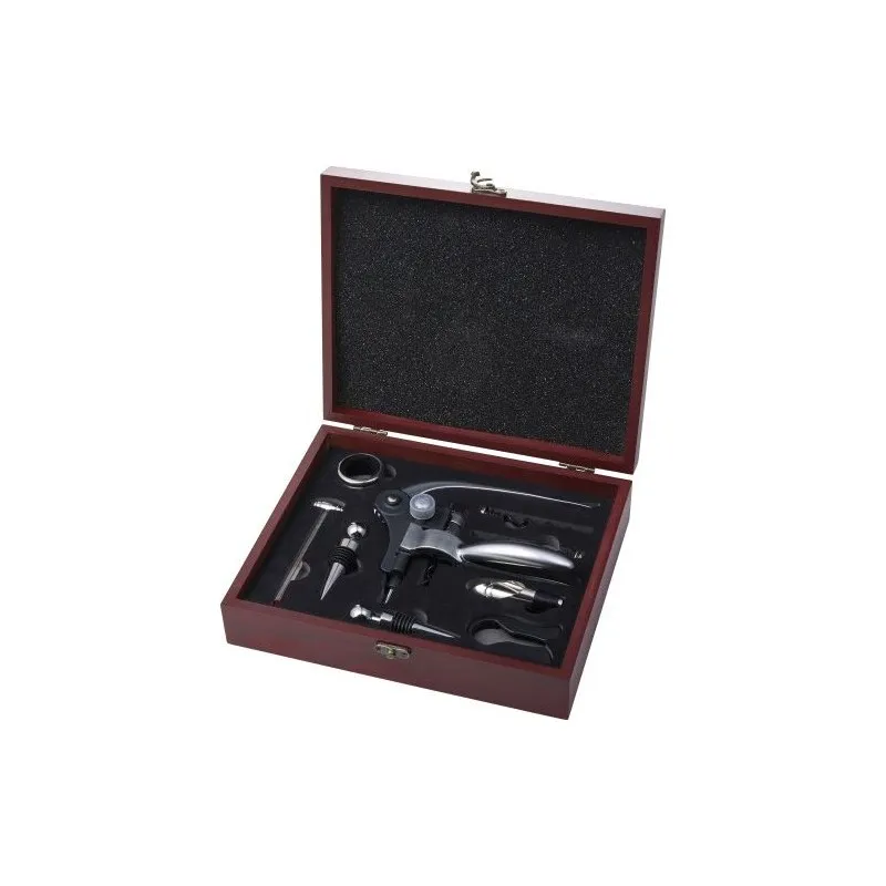 Coffret à vin personnalisable de 9 pièces - Emil Matières : carton Couleurs : blanc objet promotionnel éco-responsable