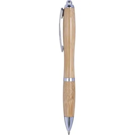 Stylo bille écologique en bambou personnalisé Carson Matières : carton Couleurs : blanc personnalisable avec votre logo