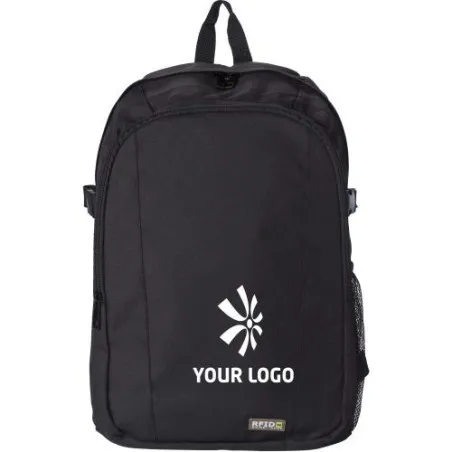 Sac à dos personnalisé en polyester RFID pour ordinateur Marley Couleurs : jaune goodies publicitaire événementiel