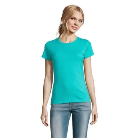T-Shirt Femme Personnalisé 190g Confort et Style - Imperial Women Matières : coton Taille textile : M Couleurs : rose bonbon imp