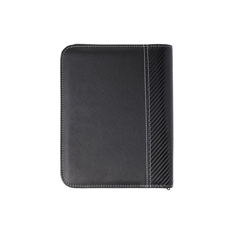 Conférencier zippé personnalisé en PU A5 Therese Matières : polyester Taille textile : M Couleurs : jaune personnalisable avec v