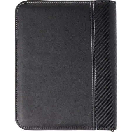 Conférencier zippé personnalisé en PU A5 Therese Matières : polyester Taille textile : M Couleurs : jaune personnalisable avec v