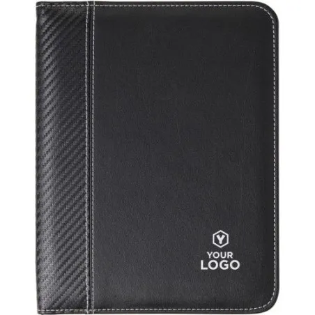 Conférencier zippé personnalisé en PU A5 Therese Matières : polyester Taille textile : M Couleurs : jaune goodies publicitaire é