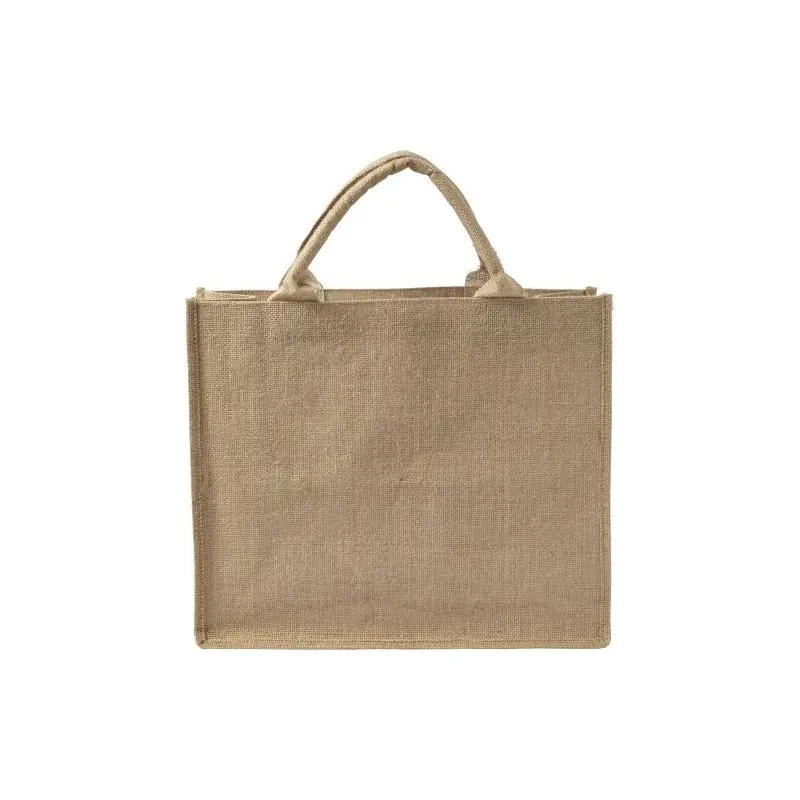 Sac shopping personnalisable en toile de jute - Ridley Matières : polyester Taille textile : S Couleurs : bleu marine