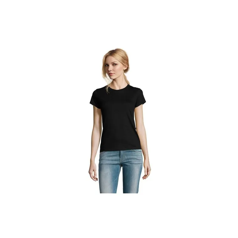 T-Shirt Femme Personnalisé 190g Confort et Style - Imperial Women Matières : coton Taille textile : XXL Couleurs : gris chiné ac