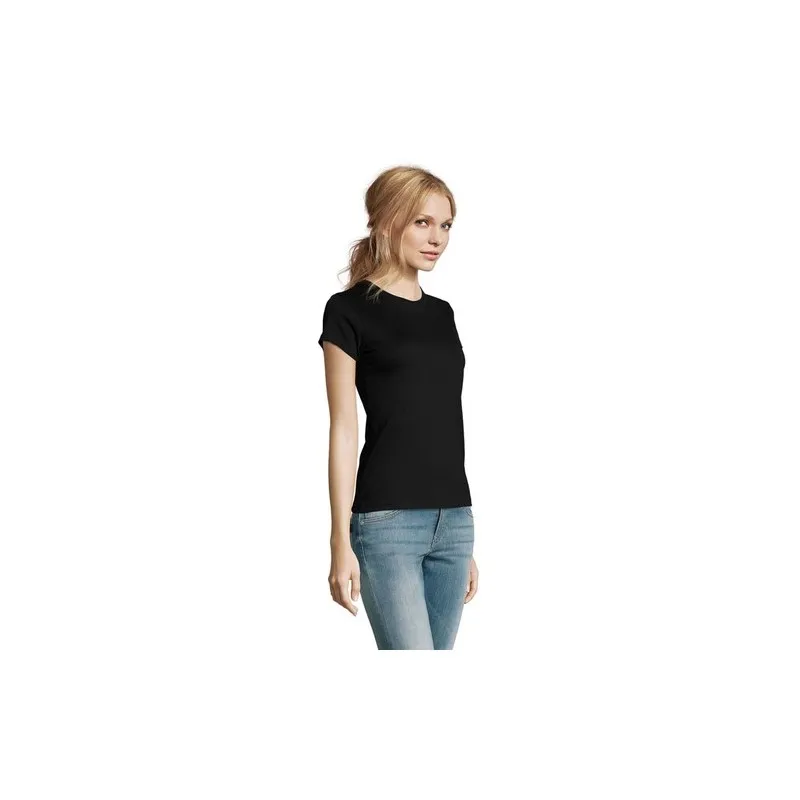 T-Shirt Femme Personnalisé 190g Confort et Style - Imperial Women Matières : coton Taille textile : L Couleurs : jaune cadeau co