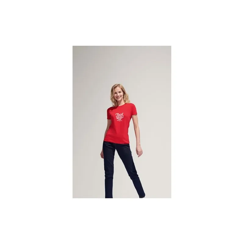T-Shirt Femme Personnalisé 190g Confort et Style - Imperial Women Matières : coton Taille textile : M Couleurs : jaune goodies p