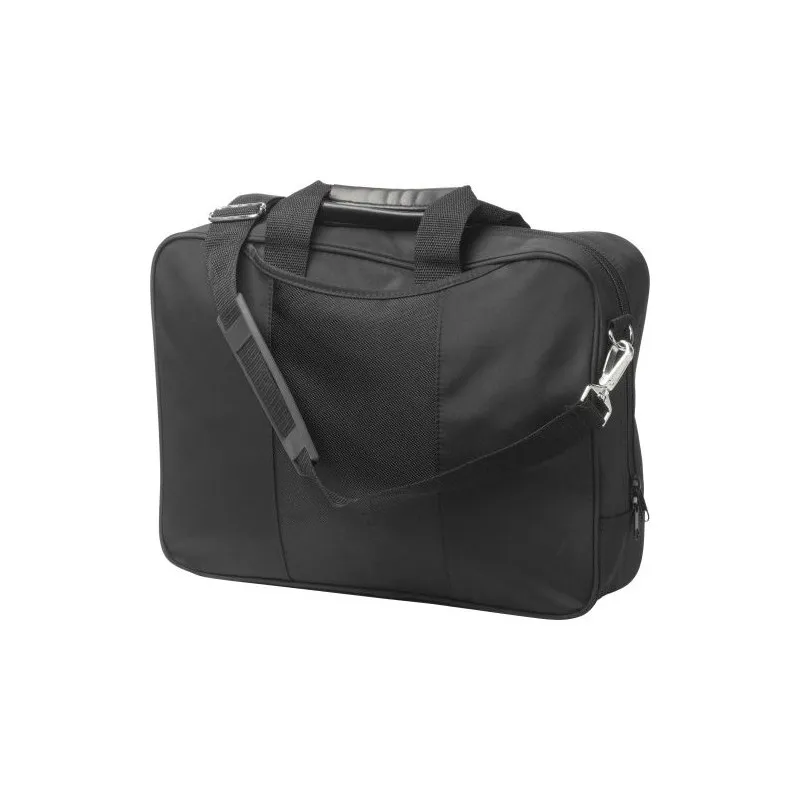 Sacoche publicitaire pratique en microfibre pour ordinateur 15'' Shaun Matières : microfibre Couleurs : marron impression haute 