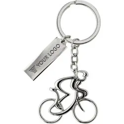 Porte-clés en métal personnalisé 'Cycliste' - Cirilio Matières : PET Couleurs : rouge 2