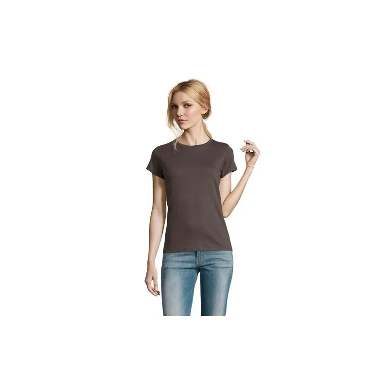 T-Shirt Femme Personnalisé 190g Confort et Style - Imperial Women Matières : coton Taille textile : XXL Couleurs : jaune marquag