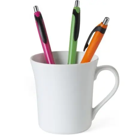 Stylo bille publicitaire en plastique, Thiago Couleurs : rouge personnalisable avec votre logo