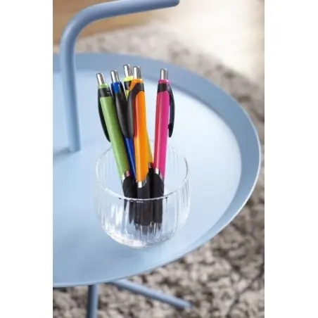 Stylo bille publicitaire en plastique, Thiago Couleurs : rouge accessoire événementiel unique