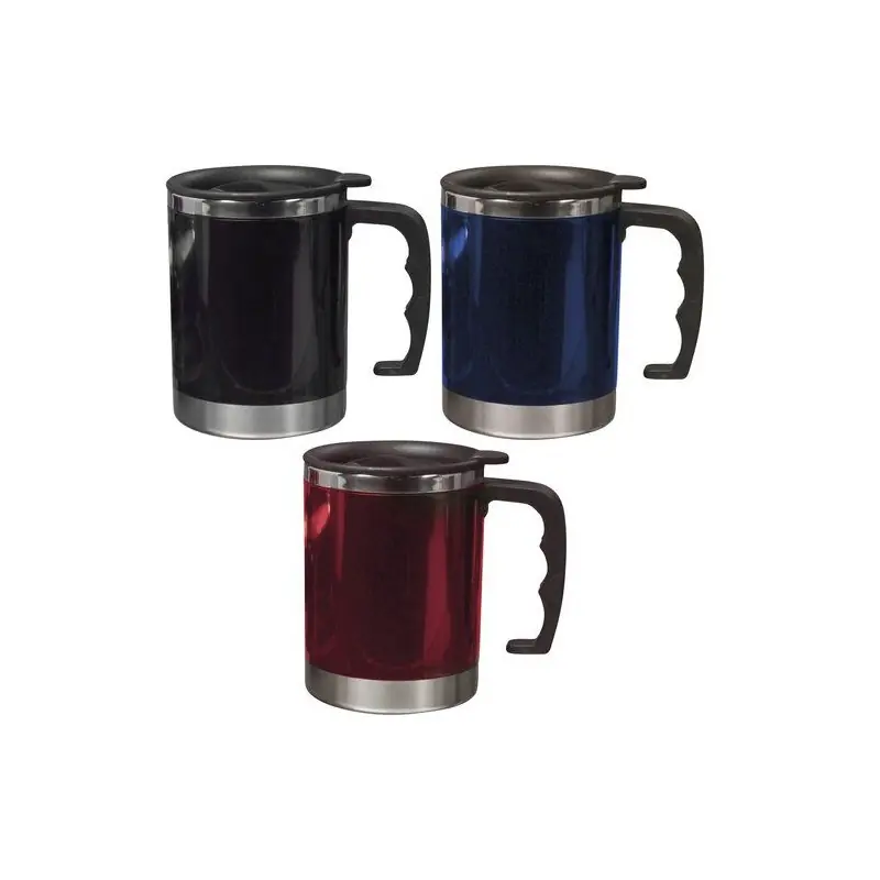Mug isotherme en acier inoxydable personnalisable Gabi Matières : PU Couleurs : fuchsia cadeau entreprise pas cher