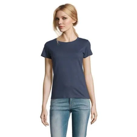 T-Shirt Femme Personnalisé 190g Confort et Style - Imperial Women Matières : coton Taille textile : M Couleurs : noir profond pe
