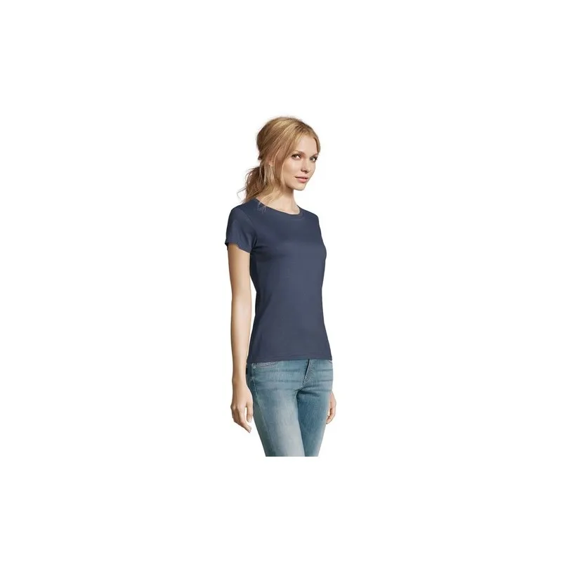 T-Shirt Femme Personnalisé 190g Confort et Style - Imperial Women Matières : coton Taille textile : M Couleurs : noir profond pe