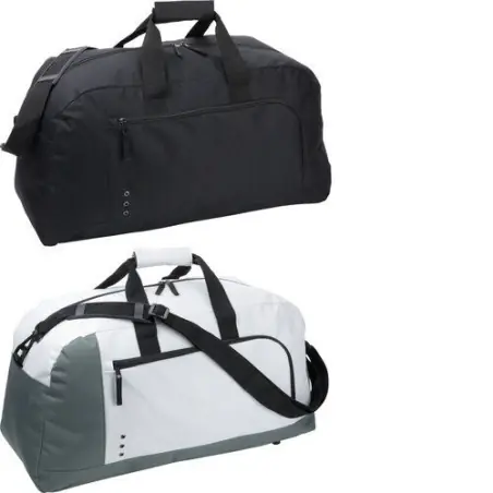 Sac de sport personnalisé en polyester Antoinette Matières : céramique Couleurs : bleu clair goodies publicitaire événementiel