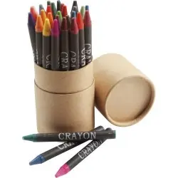 Tube de 30 crayons gras personnalisés Gabrielle Matières : aluminium Couleurs : noir
