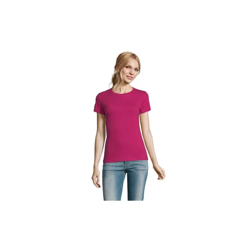 T-Shirt Femme Personnalisé 190g Confort et Style - Imperial Women Matières : coton Taille textile : M Couleurs : bleu caraïbes p