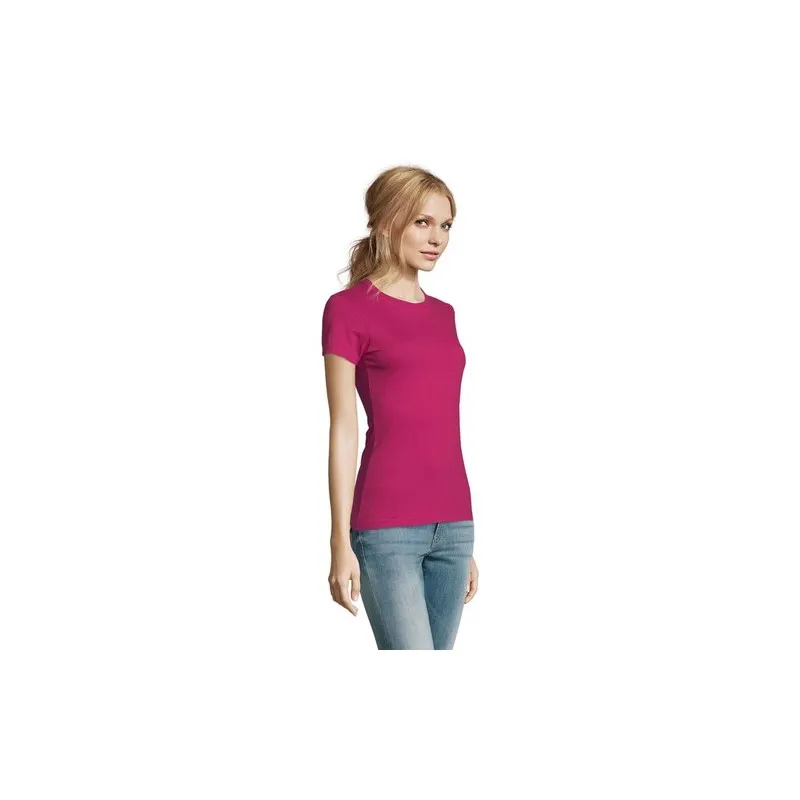 T-Shirt Femme Personnalisé 190g Confort et Style - Imperial Women Matières : coton Taille textile : M Couleurs : bleu caraïbes c