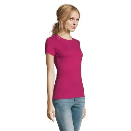 T-Shirt Femme Personnalisé 190g Confort et Style - Imperial Women Matières : coton Taille textile : M Couleurs : bleu caraïbes c