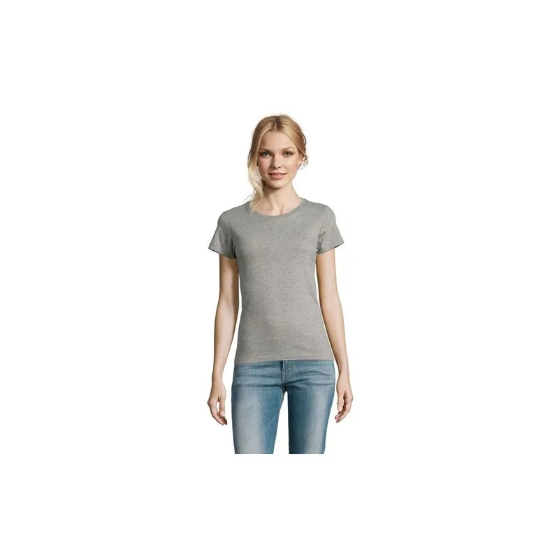 T-Shirt Femme Personnalisé 190g Confort et Style - Imperial Women Matières : coton Taille textile : XXL Couleurs : blanc chiné o