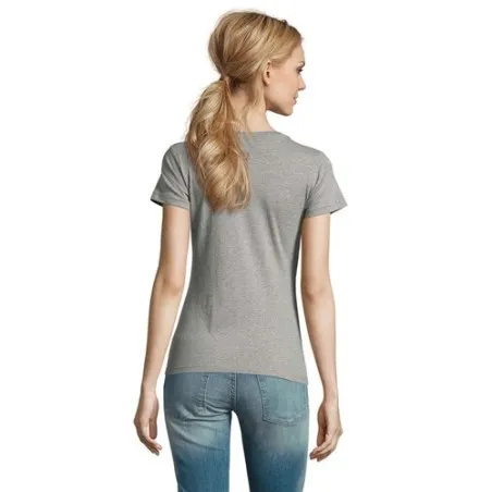 T-Shirt Femme Personnalisé 190g Confort et Style - Imperial Women Matières : coton Taille textile : XXL Couleurs : blanc chiné p