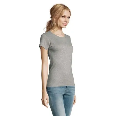 T-Shirt Femme Personnalisé 190g Confort et Style - Imperial Women Matières : coton Taille textile : M Couleurs : blanc chiné liv