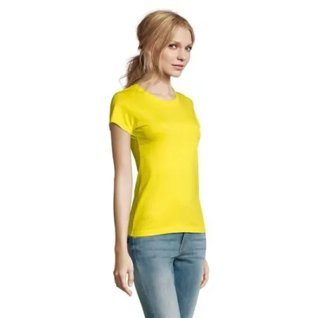 T-Shirt Femme Personnalisé 190g Confort et Style - Imperial Women Matières : coton Taille textile : S Couleurs : bleu denim impr