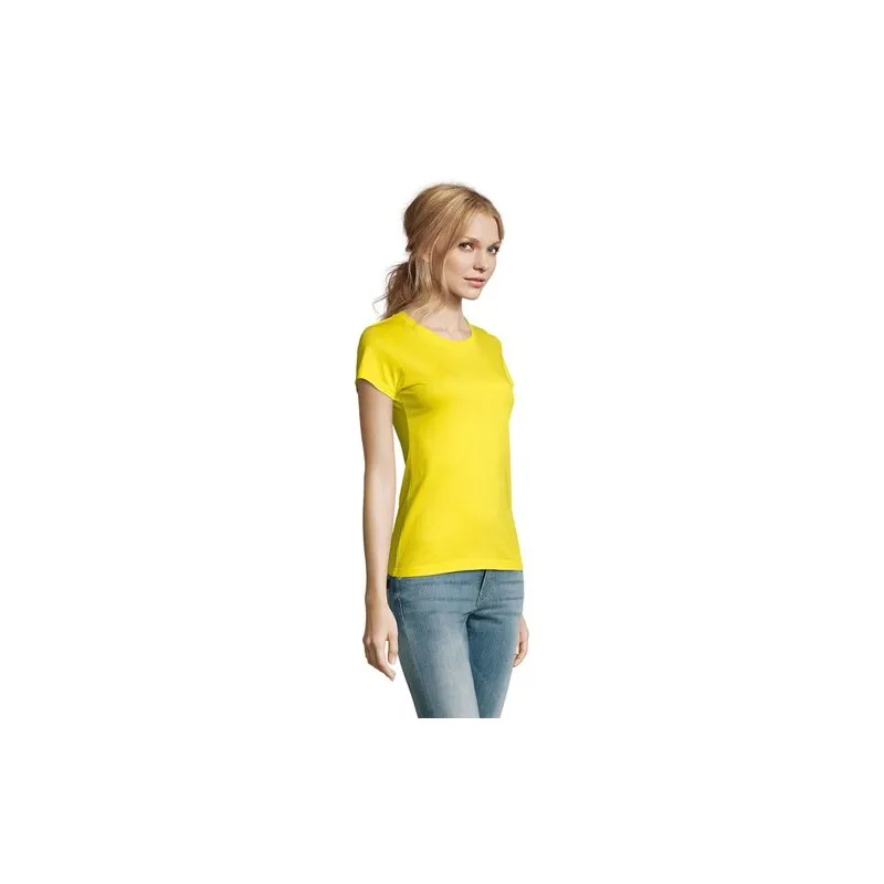 T-Shirt Femme Personnalisé 190g Confort et Style - Imperial Women Matières : coton Taille textile : XL Couleurs : bleu denim cad