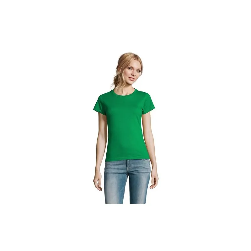T-Shirt Femme Personnalisé 190g Confort et Style - Imperial Women Matières : coton Taille textile : S Couleurs : fuchsia cadeau 