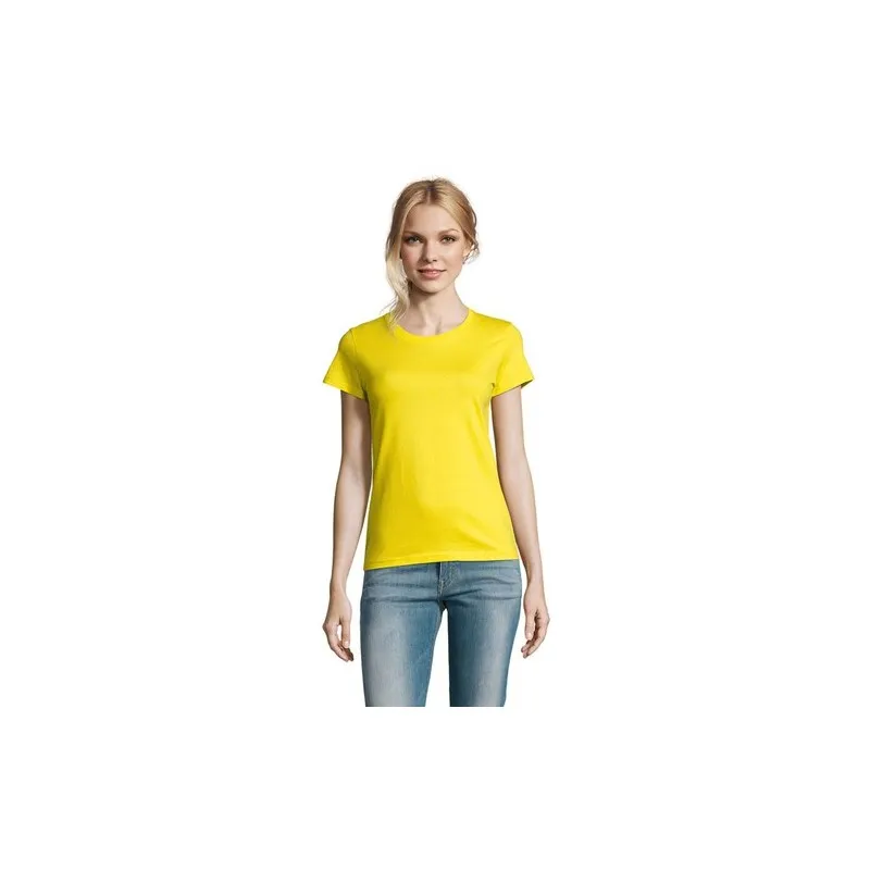 T-Shirt Femme Personnalisé 190g Confort et Style - Imperial Women Matières : coton Taille textile : L Couleurs : vert pomme obje