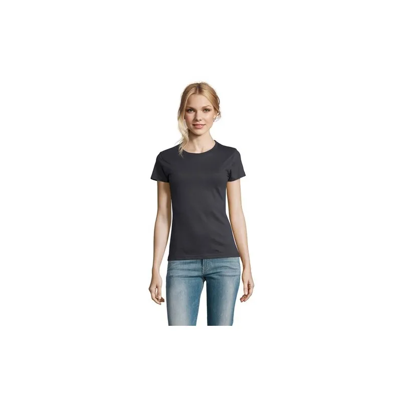 T-Shirt Femme Personnalisé 190g Confort et Style - Imperial Women Matières : coton Taille textile : XL Couleurs : vert pomme cad