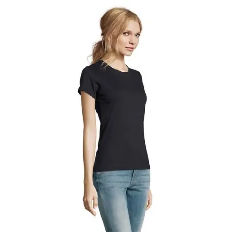 T-Shirt Femme Personnalisé 190g Confort et Style - Imperial Women Matières : coton Taille textile : S Couleurs : bleu atoll impr