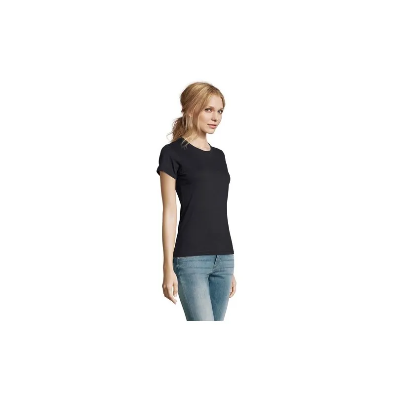 T-Shirt Femme Personnalisé 190g Confort et Style - Imperial Women Matières : coton Taille textile : XL Couleurs : bleu atoll goo