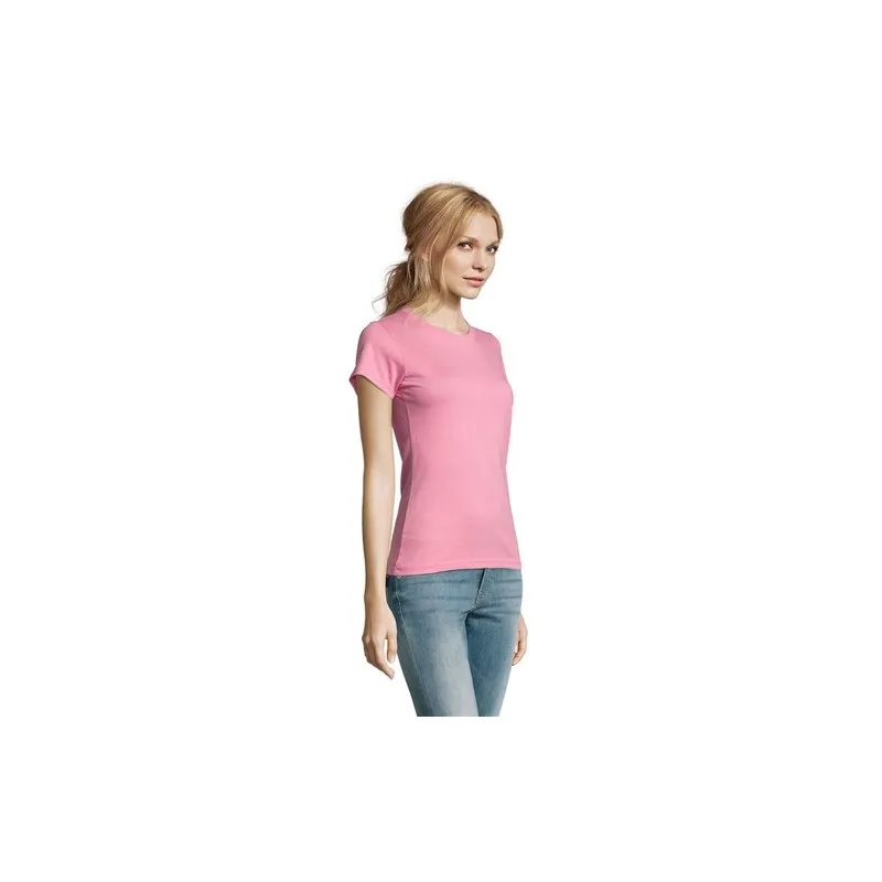 T-Shirt Femme Personnalisé 190g Confort et Style - Imperial Women Matières : coton Taille textile : 4XL Couleurs : bleu aqua per