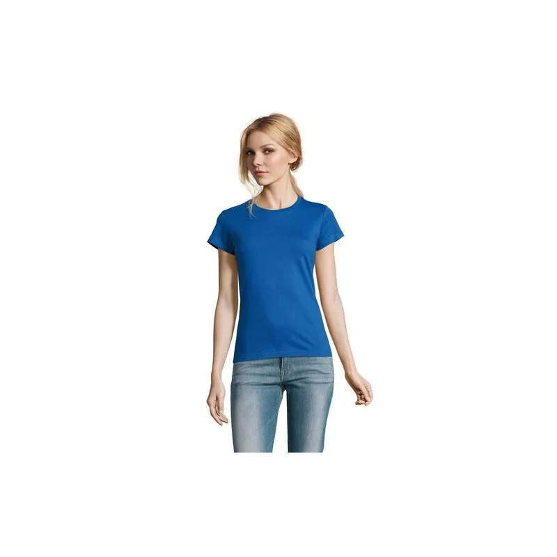T-Shirt Femme Personnalisé 190g Confort et Style - Imperial Women Matières : coton Taille textile : XL Couleurs : vert armée goo