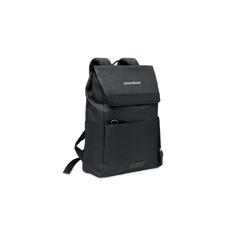 Sac à dos écologique pour ordinateur DAEGU LAP Matières : coton Taille textile : S Couleurs : bleu royal marquage laser ultra pr