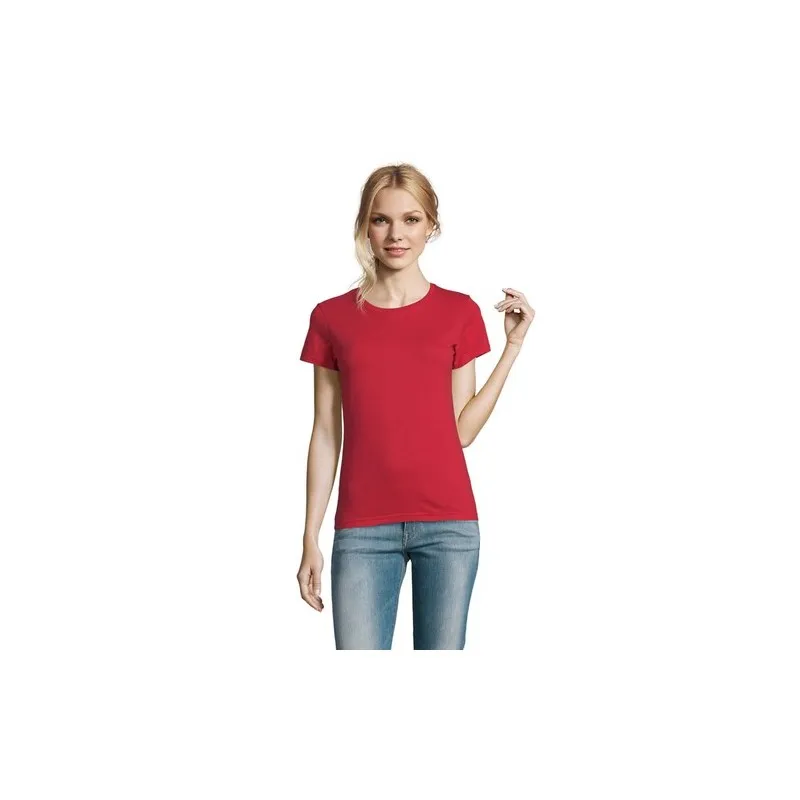 T-Shirt Femme Personnalisé 190g Confort et Style - Imperial Women Matières : coton Taille textile : M Couleurs : blanc chiné cad