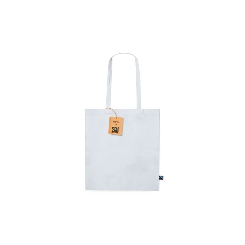 Sac Éthique Personnalisé de Shopping Inova Fairtrade pas cher Matières : aluminium recyclé&nbsp; Couleurs : argenté marquage couleur 