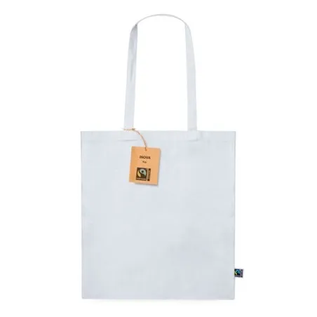 Sac Éthique Personnalisé de Shopping Inova Fairtrade pas cher Matières : aluminium recyclé&nbsp; Couleurs : argenté marquage couleur 