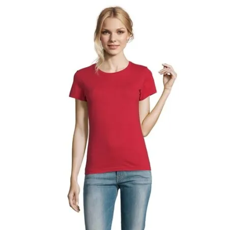 T-Shirt Femme Personnalisé 190g Confort et Style - Imperial Women Matières : coton Taille textile : XL Couleurs : blanc chiné ca